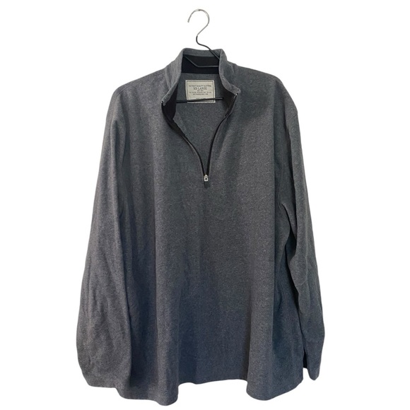 Old Navy Gray Fleece Pullover Sweatshirt Men’s Size XXL Quarter Zip Warm Top - Picture 2 of 8